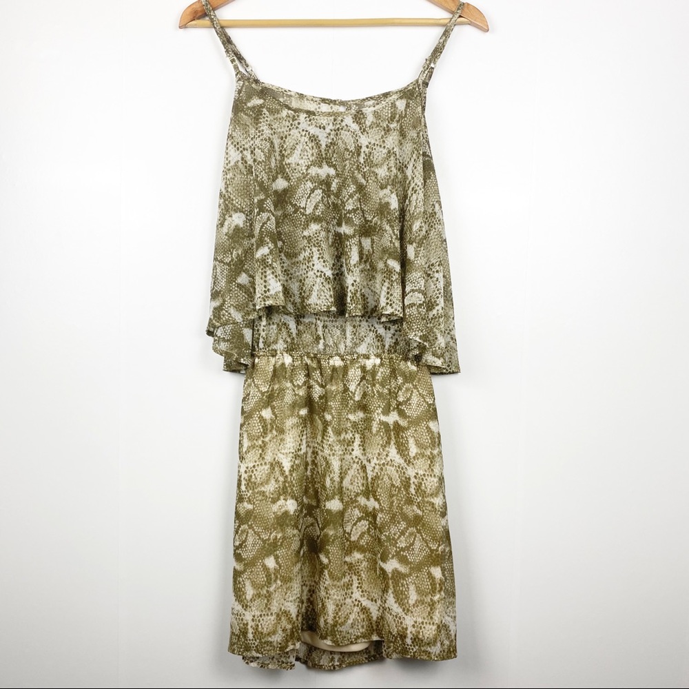 SHOW ME YOUR MUMU | Green Snakeskin Dress | M